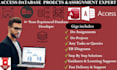 do your microsoft access job, project, task and assignments