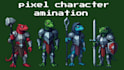 do 8bit 16bit pixel art animation sprite sheet pixel character 2d game assets