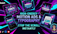 design engaging motion flyers, animated posters, and social media promo video