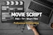write screenplay movie and TV scripts scriptwriter