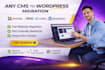 convert or migrate website joomla to wordpress lovable or wix to wordpress
