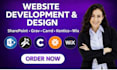 develop and design on sharepoint cms, grav carrd, kentico, webcom wix website