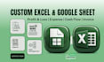 create profit and loss, expense, cashflow, invoice, tax tracker spreadsheet