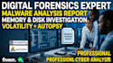 digital forensics and malware analysis with a report