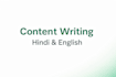write content in hindi and english