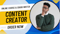 create online course content, curriculum, and elearning course design