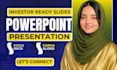 design powerpoint presentation pitch deck and canva ppt slides
