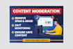 do content moderation and review social media content