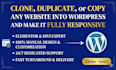 clone wix to wordpress or design responsive elementor landing page