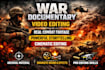 make ai war documentary video editing style with clean motion