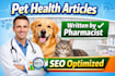 write SEO veterinary and pet health articles as a pharmacist