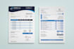 do professional invoice design, receipt, letterhead, PDF template