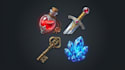 generate isometric 16 bit 2d rpg game assets and environment tile sets
