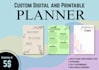 design custom digital and printable planner, journal