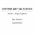 write simple and clear content in english