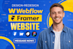 design framer website develop webflow website, figma to framer webflow design