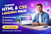 create a modern HTML CSS landing page
