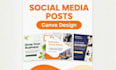 design canva social media posts, ads, and posters