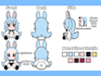 design custom plushie reference sheet stuffed animal character ych concept
