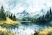 paint landscapes in watercolor