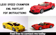 create lego speed champions moc, lego object, ships, partlist with instructions