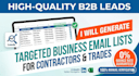 generate contractor leads and targeted business email lists