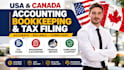 handle USA and canada accounting bookkeeping and tax filing