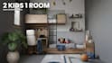 design a shared kids room with smart space saving ideas