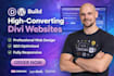 convert figma to wordpress, design responsive website using divi, elementor pro