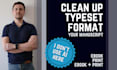 typeset and format your book for kdp