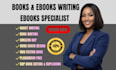 professionally ghostwrite ebook, book and nonfictional