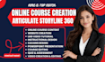 do elearning video creation, coaching course, narrative training, articulate 360