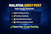 create malaysia guest post and malaysia backlink