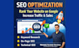technical, on page and website SEO optimization