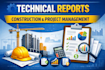 create detailed quantity surveying technical reports and construction documents