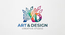 design a creative and modern art and design logo