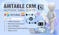setup airtable database crm, notion workspace template, n8n automation, softr