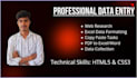 do professional data entry and web research tasks