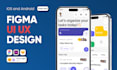 modern mobile app UI UX for ios and android