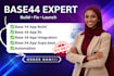 be your base44 expert for bug fixing, web app and replit deployment