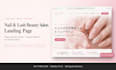 design an elegant landing page for nail salons