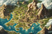 fantasy map illustration for map
