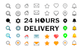 design unique, simple and modern custom icons set