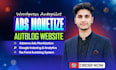 build an autoblog website with adsterra ads SEO optimization and fast loading