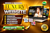 build luxury website design and website development