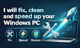 fix, clean and optimize your windows PC fast