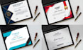 create modern certificate design, award recognition, custom diploma certificate