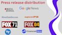 write and distribute press release on top news sites
