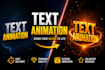 create custom text animation with premium motion graphics