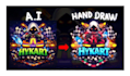 hand draw your minecraft ai logo